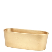 Jardinière céramique or 38 x 13 ht 14cm