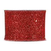 Ruban ajouré paillette rouge 63mm x 10m