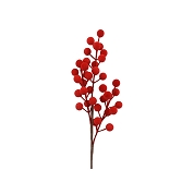 Piquet baies velours rouge ht 35cm