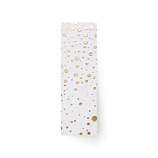 Ruban tissu Noël blanc flocon or 25mm x 15m