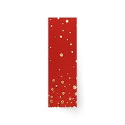Ruban tissu Noël rouge flocon or 25mm x 15m