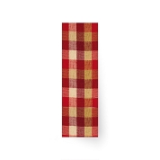 Ruban tissu écossais rouge-beige 30mm x 15m