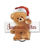 OURS BOIS 4MM "TED" 35 X 33CM