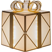 Paquet cadeau or effet led 5mm x 46cm