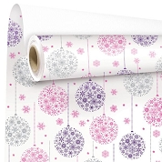 Bobine papier cadeau céleste fuchsia 0.69 x 50m