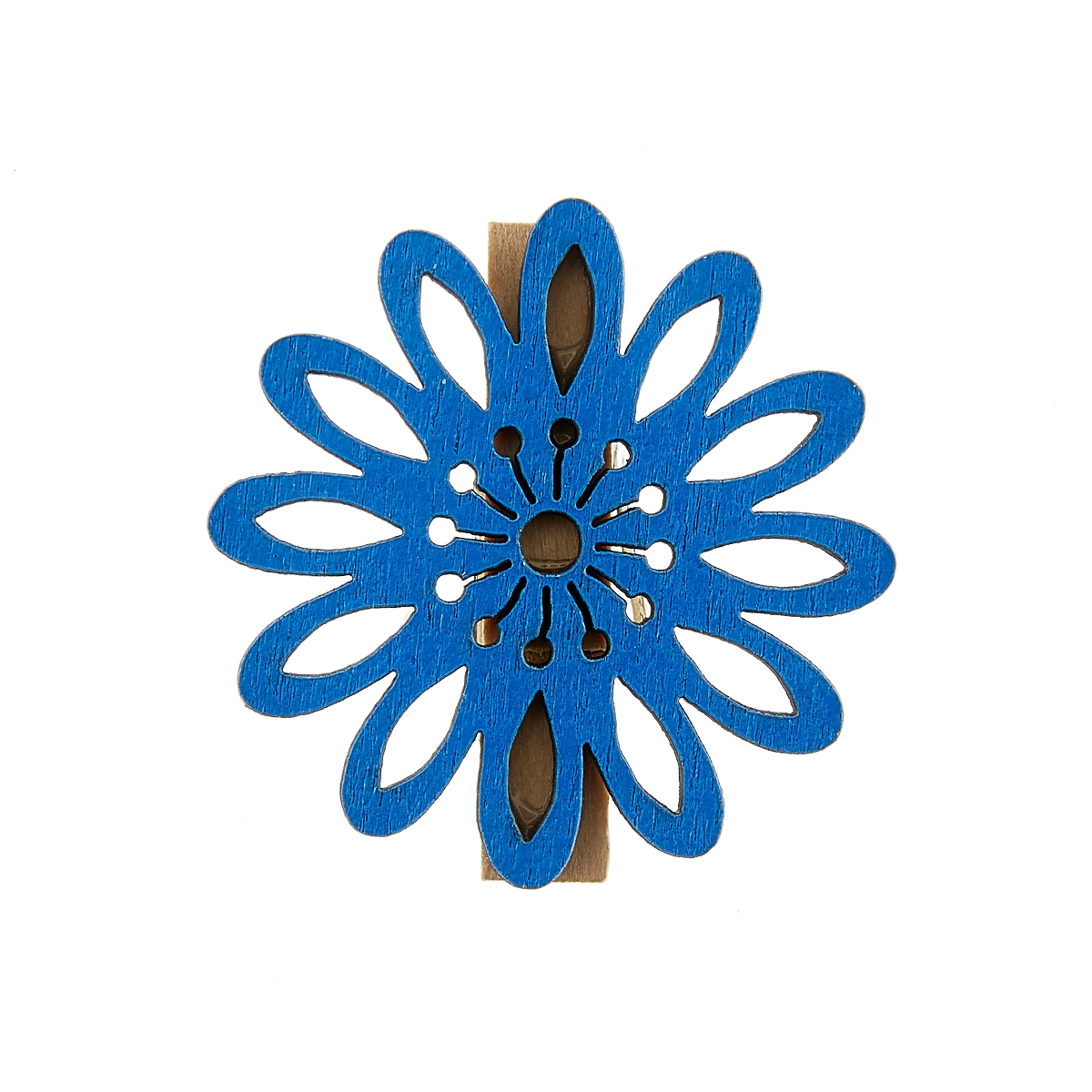 Fleur mambo bleue sur pince x 6
