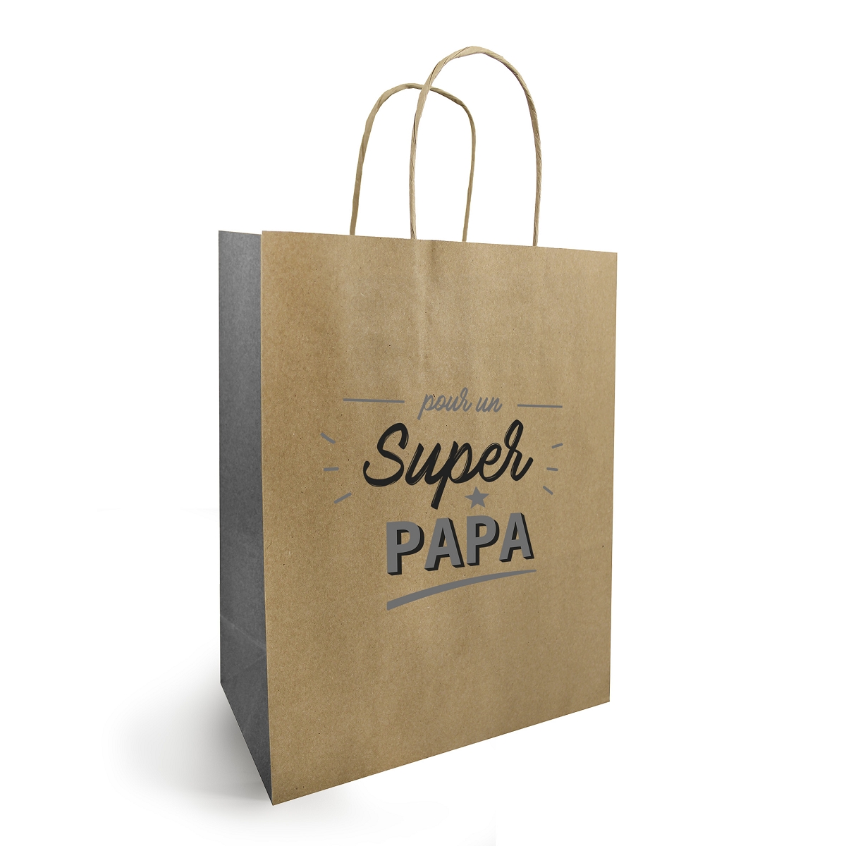 Sac kraft imprimé pour un super papa 25 x 31 (x 50)