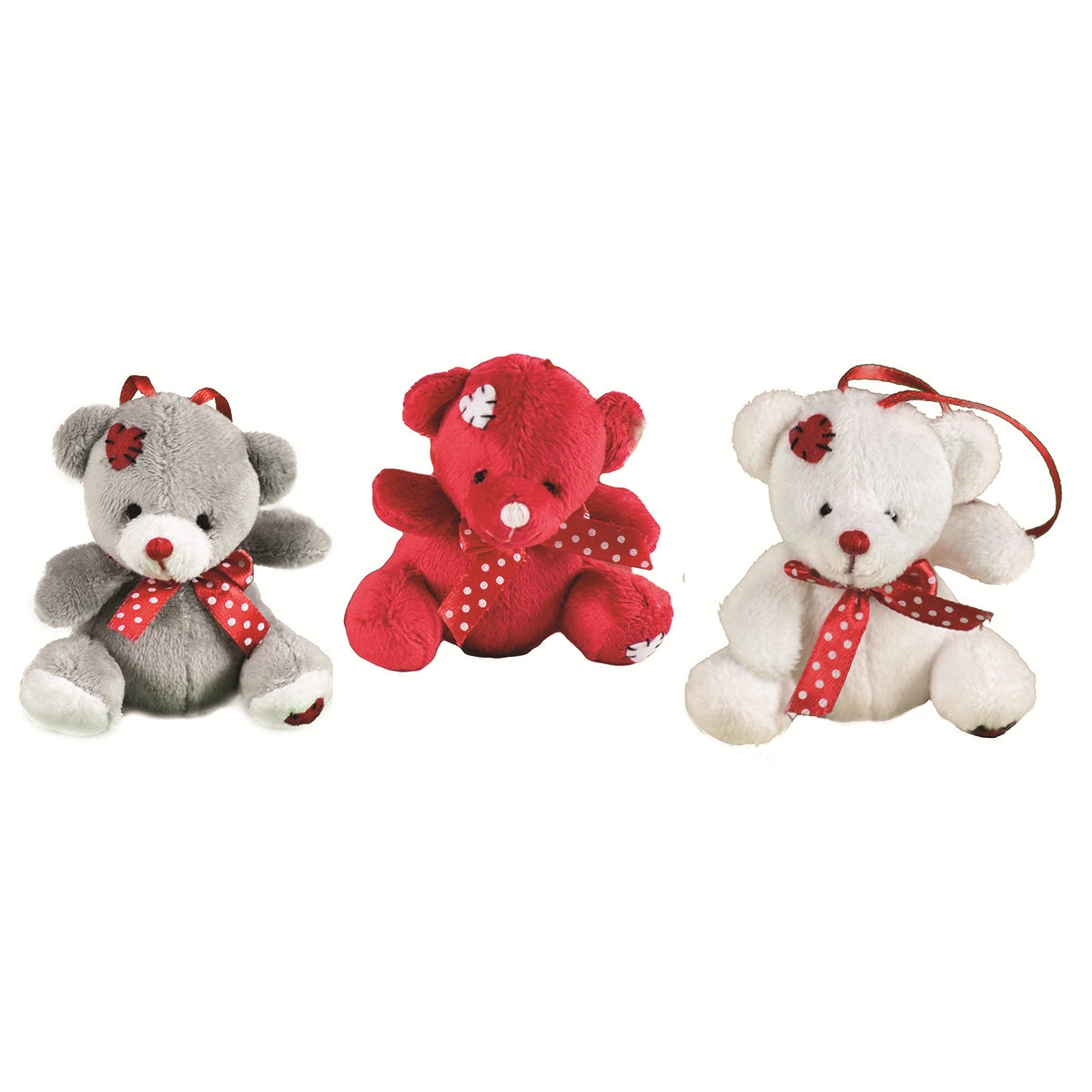 Peluche ours coeur à suspendre - 8 cm
