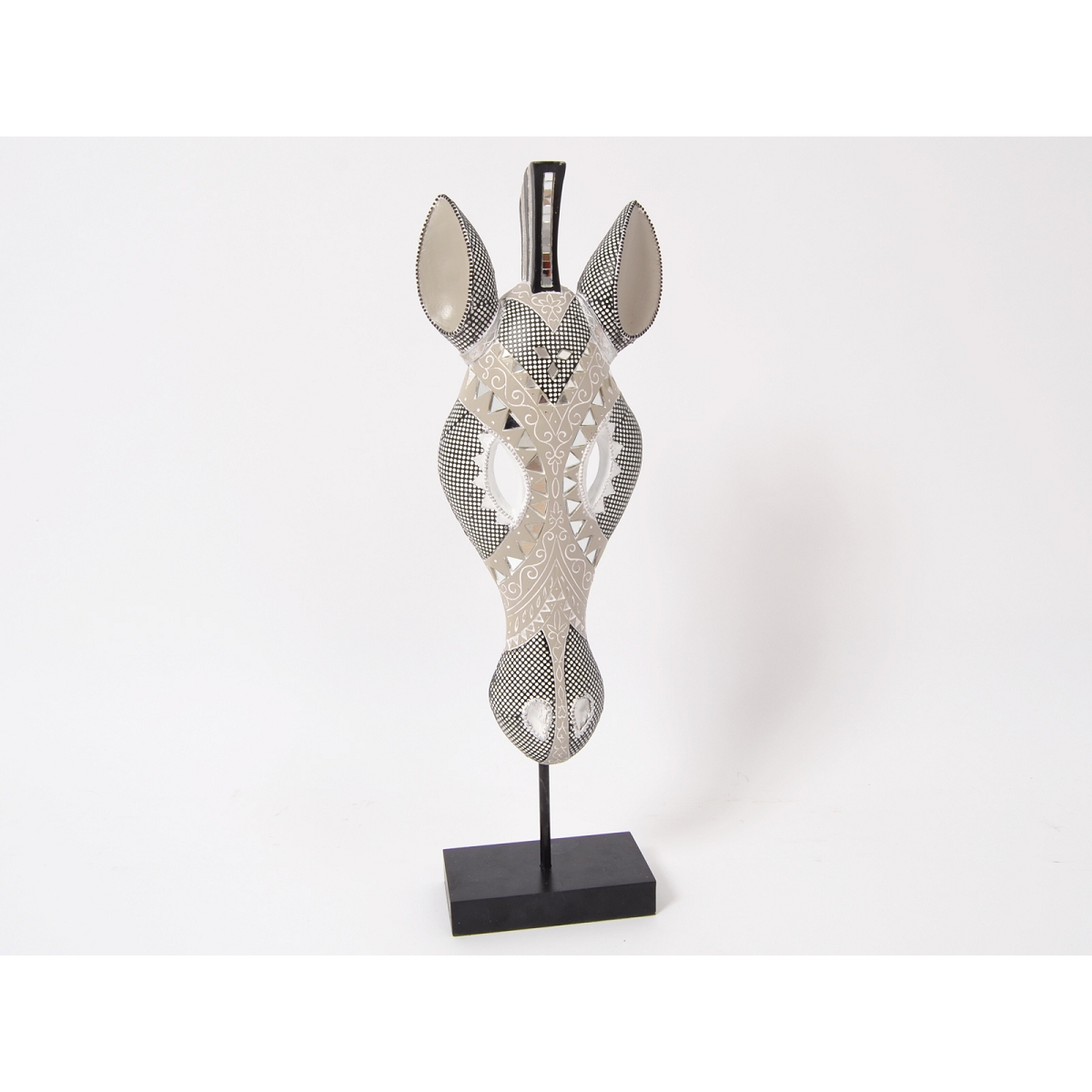 Tête de Zèbre sur socle, Ht 50 cm