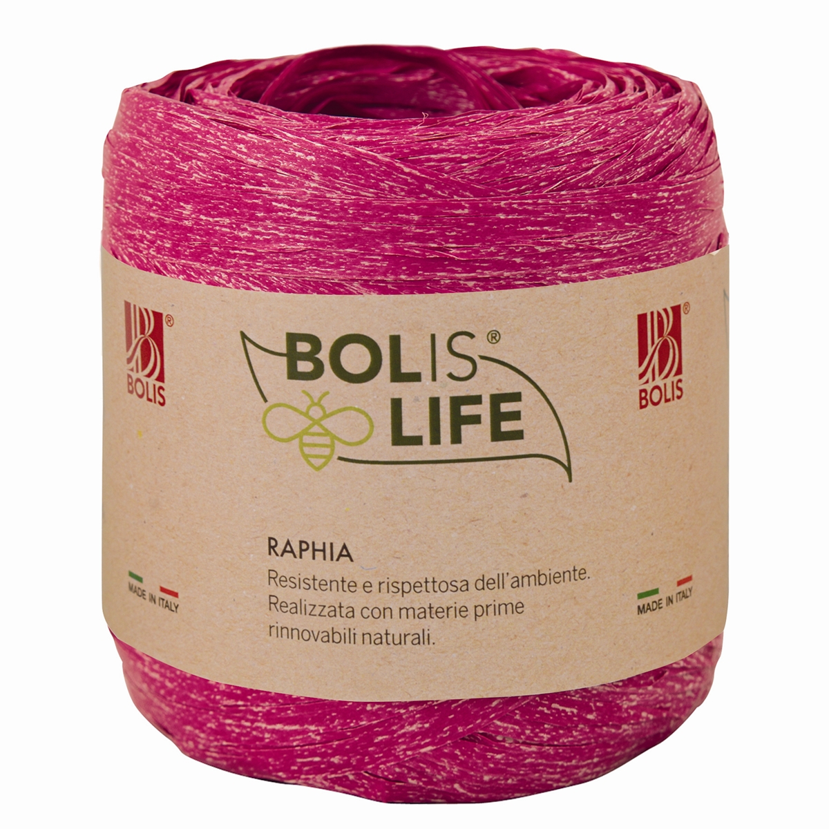 Raphia "Bolislife" Fuchsia Biodegradable X 200m
