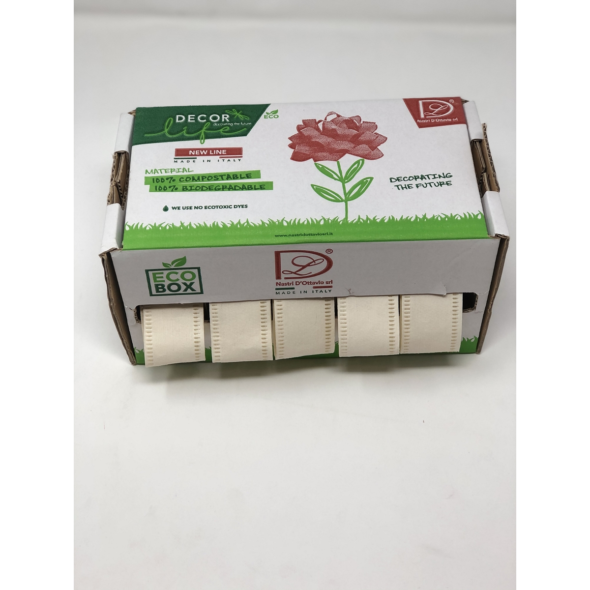 Ruban biodégradable naturel 40mm x 10m