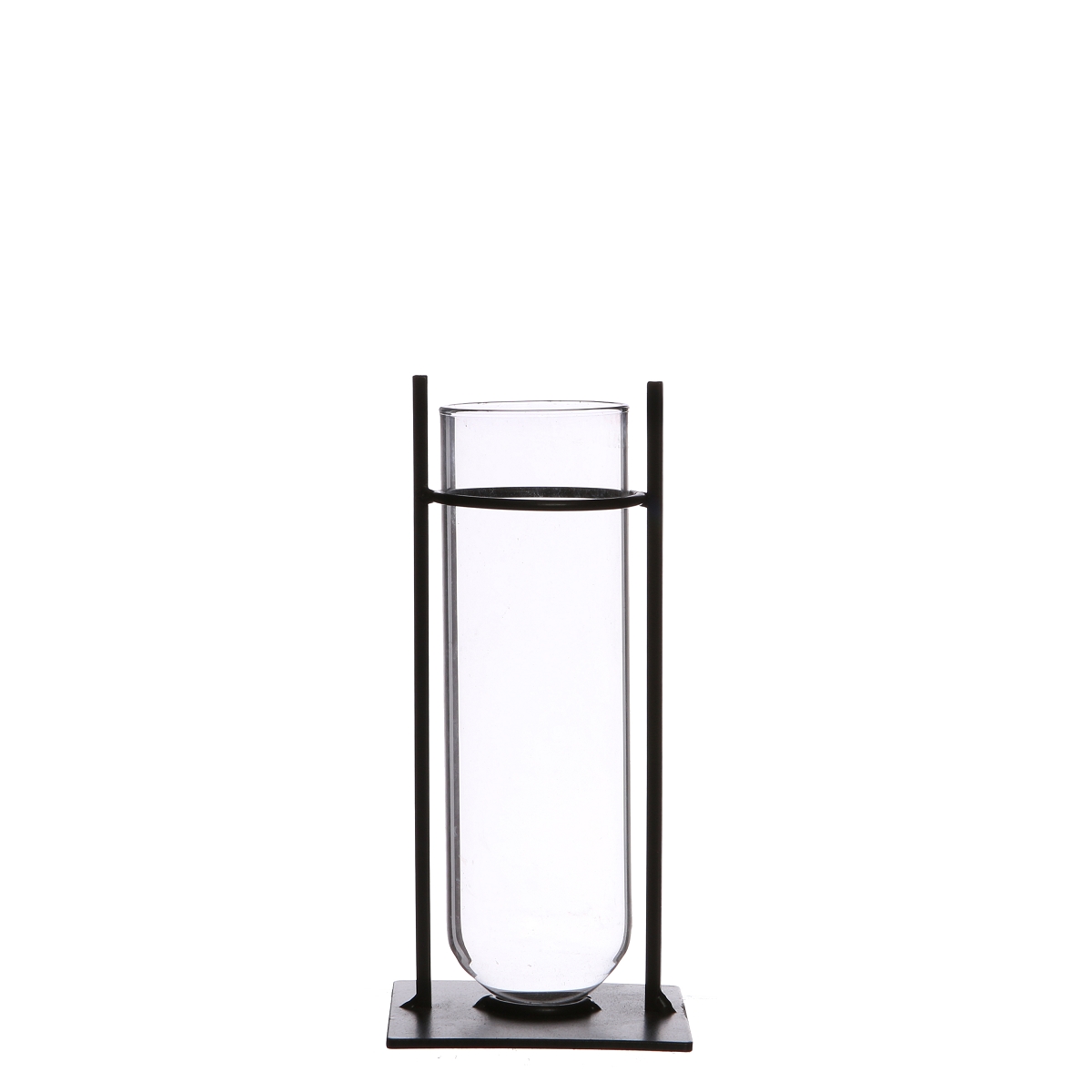 Support métal 1 tube verre ht 17.5 cm