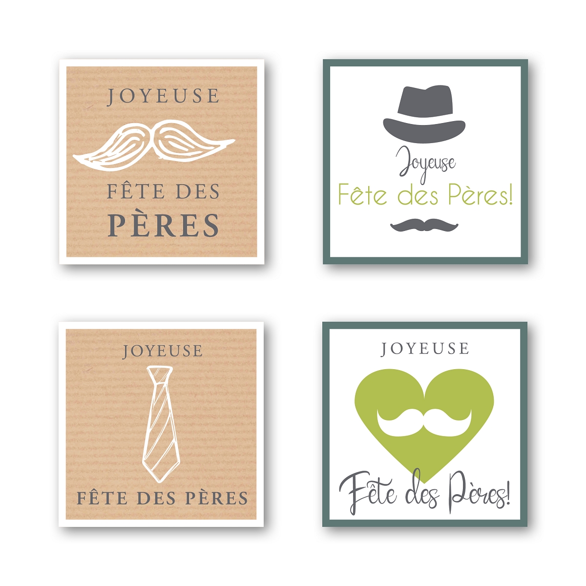 Etiquettes jeso quatro "joyeuse fête des pères"