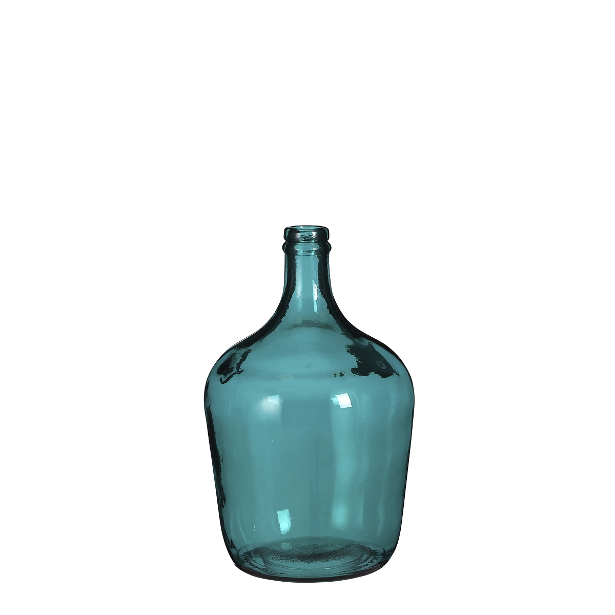 Bouteille verre bleue Ø18 ht 30 cm