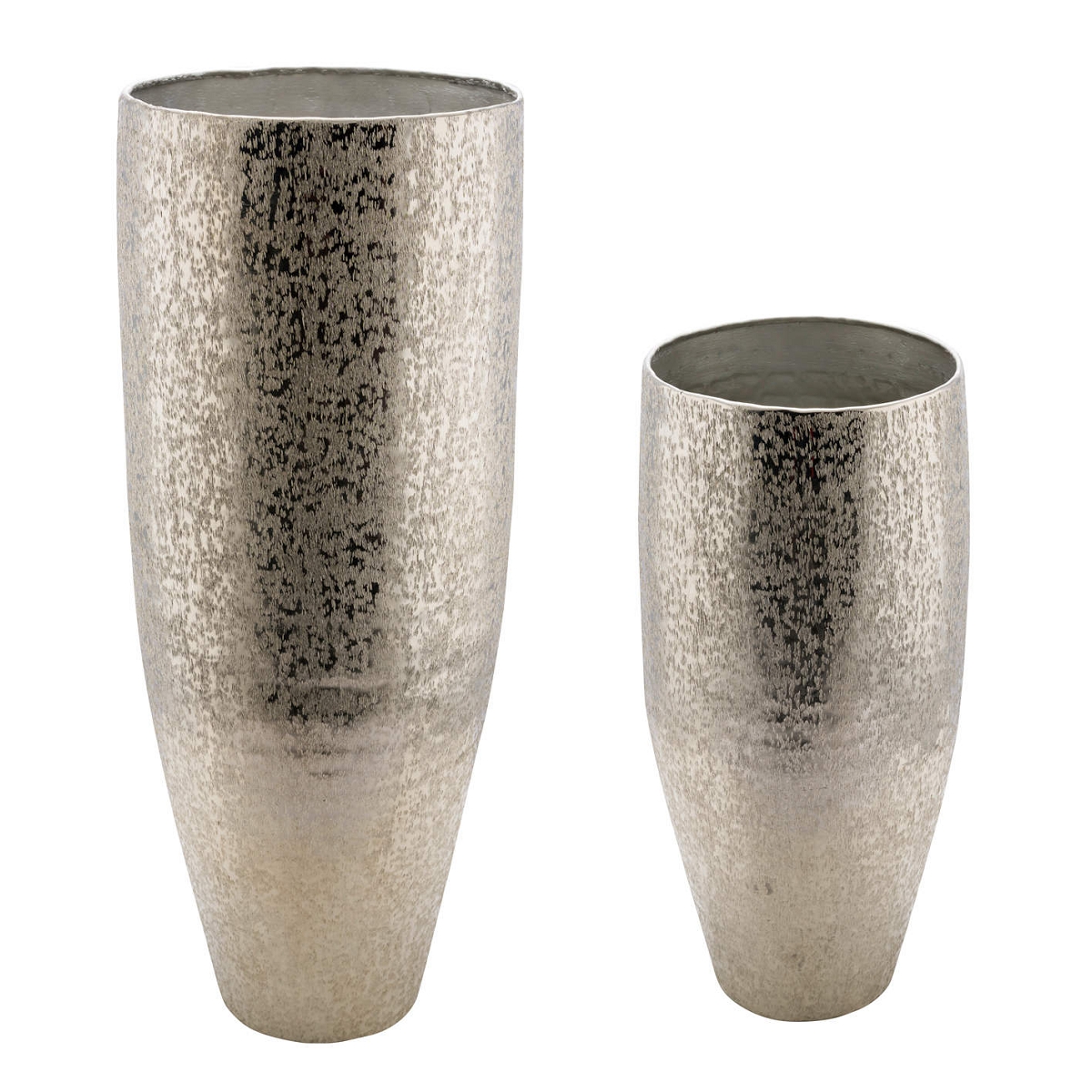 Vase métal argent Ø31 ht 84 cm