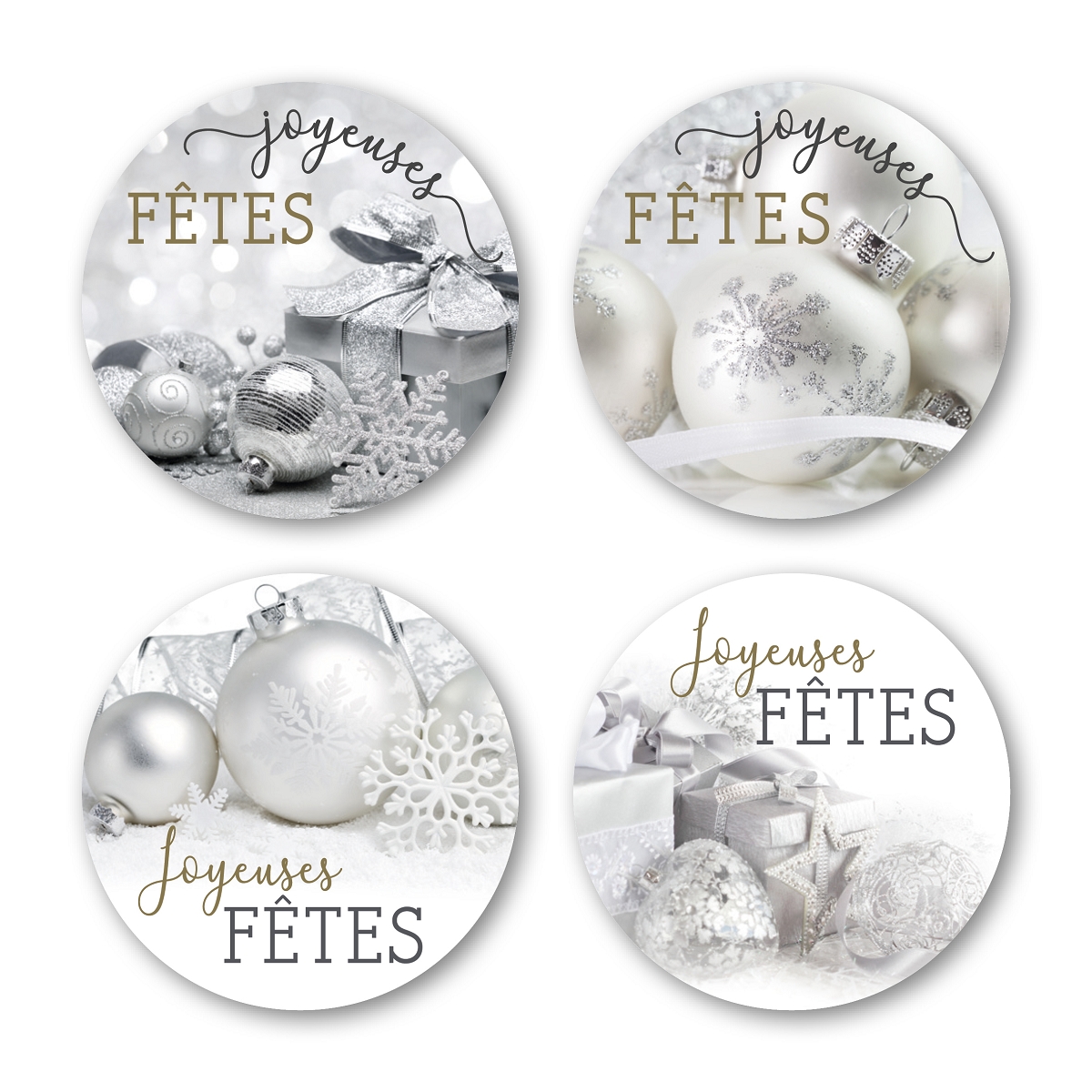 Etiquettes Jeso Quatro "Joyeuses Fetes"