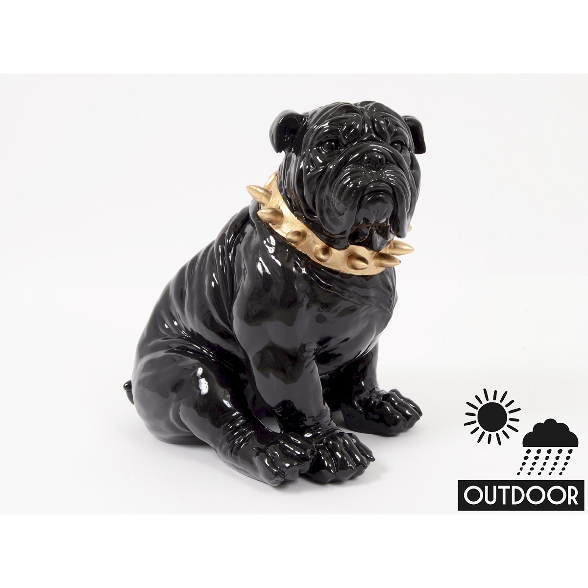 Bulldog Noir Assis 39cm