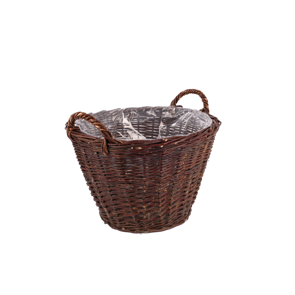 Panier Osier Brut Avec Anses Ø40 Ht 28cm