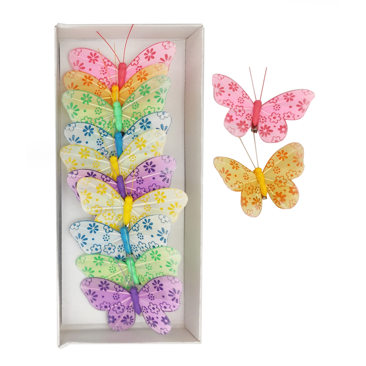 Papillons 9cm Assortis X 12