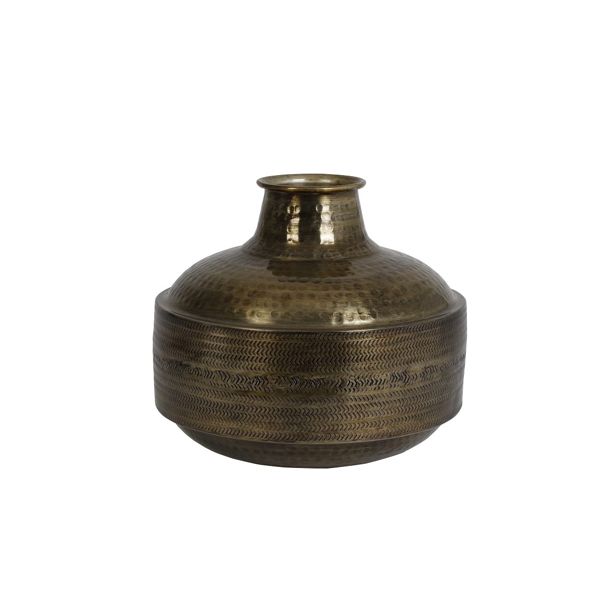 Vase Metal Bronze Pomoy Ø 38 Ht  35 Cm