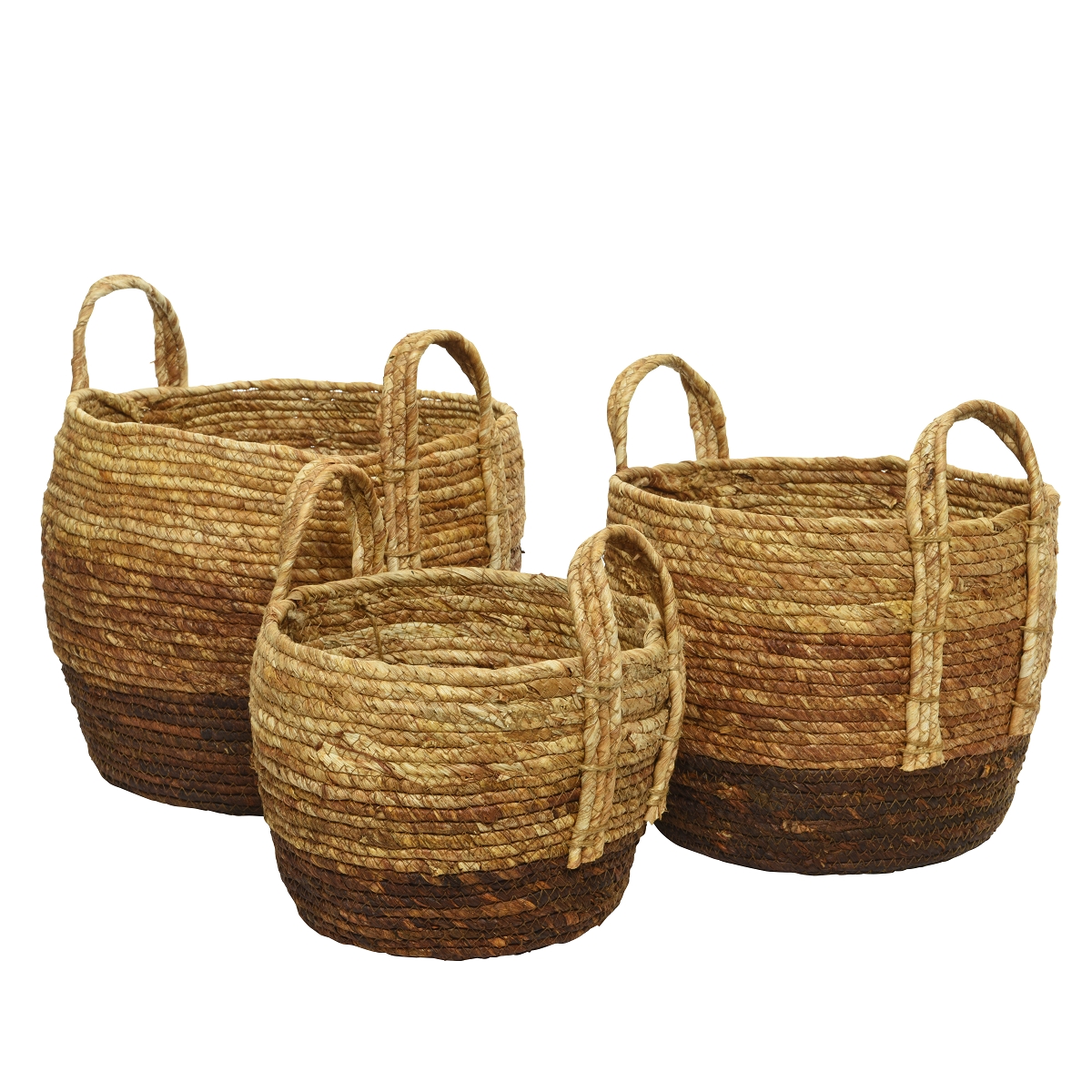 Panier Feuille Mais Brun Set De 3 (Ø25,Ø29,Ø33)