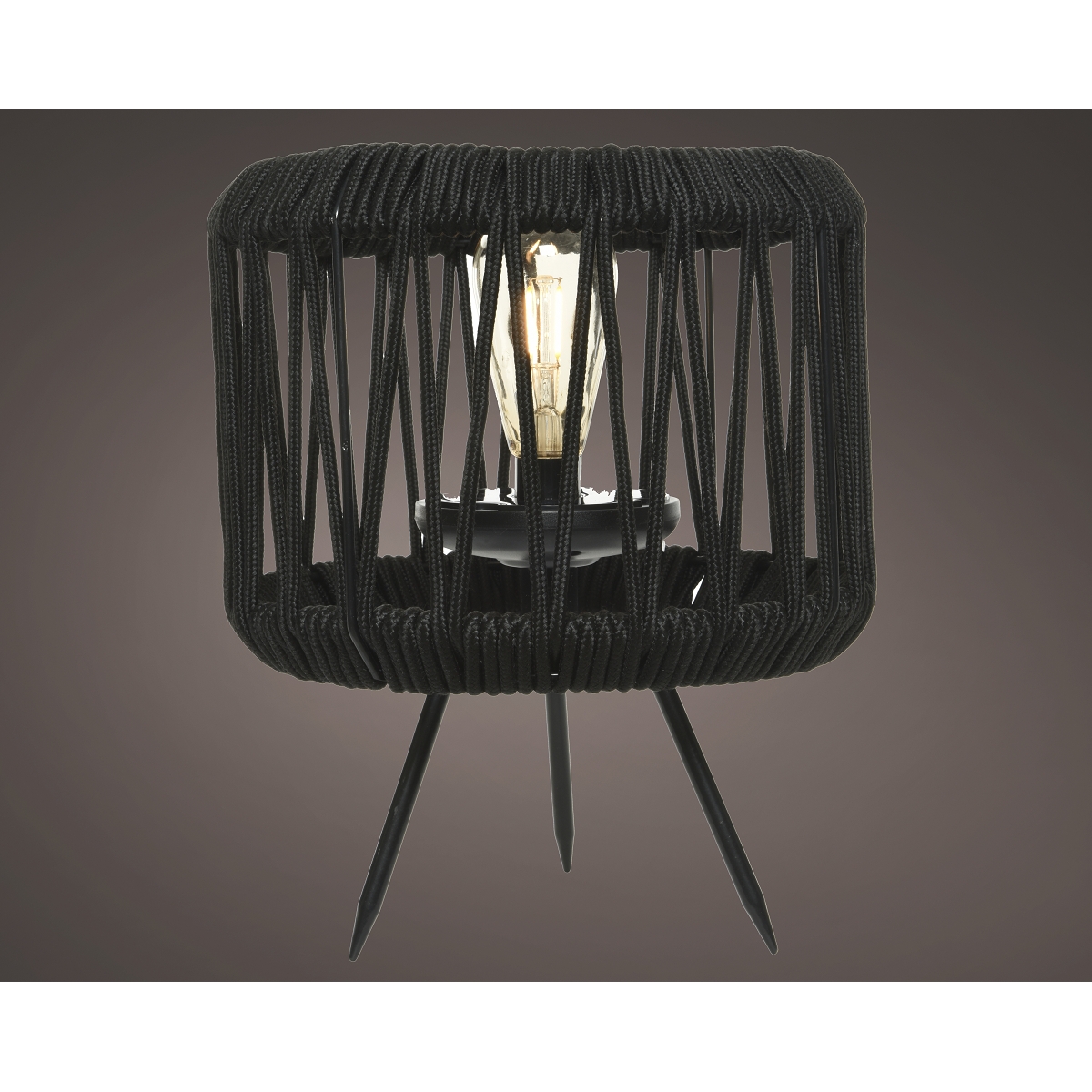 Lampe De Table Solaire Sur Pieds Marron Ø28 Ht 33.5cm