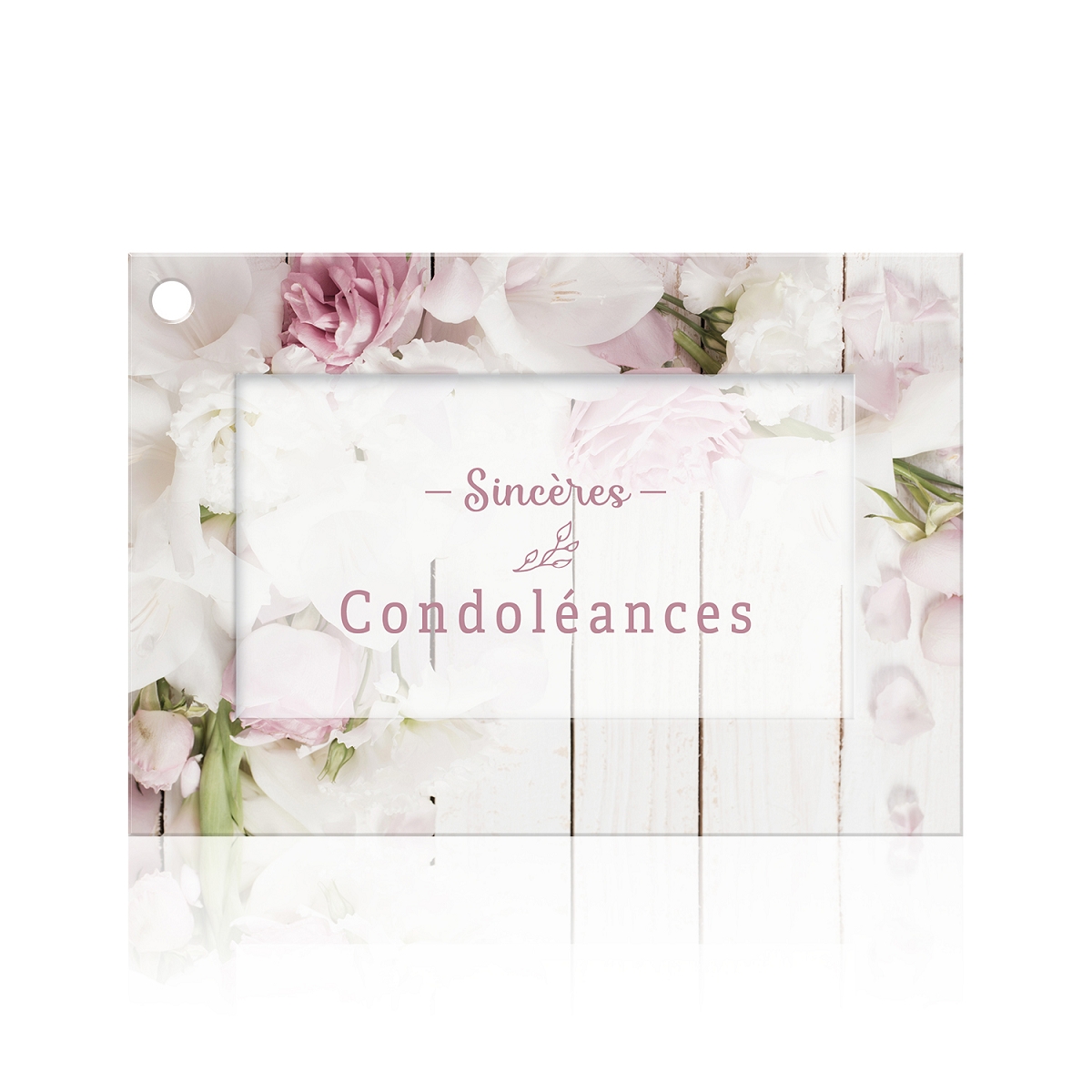 Cartes jeso fleur de fleur "sincères condoléances"