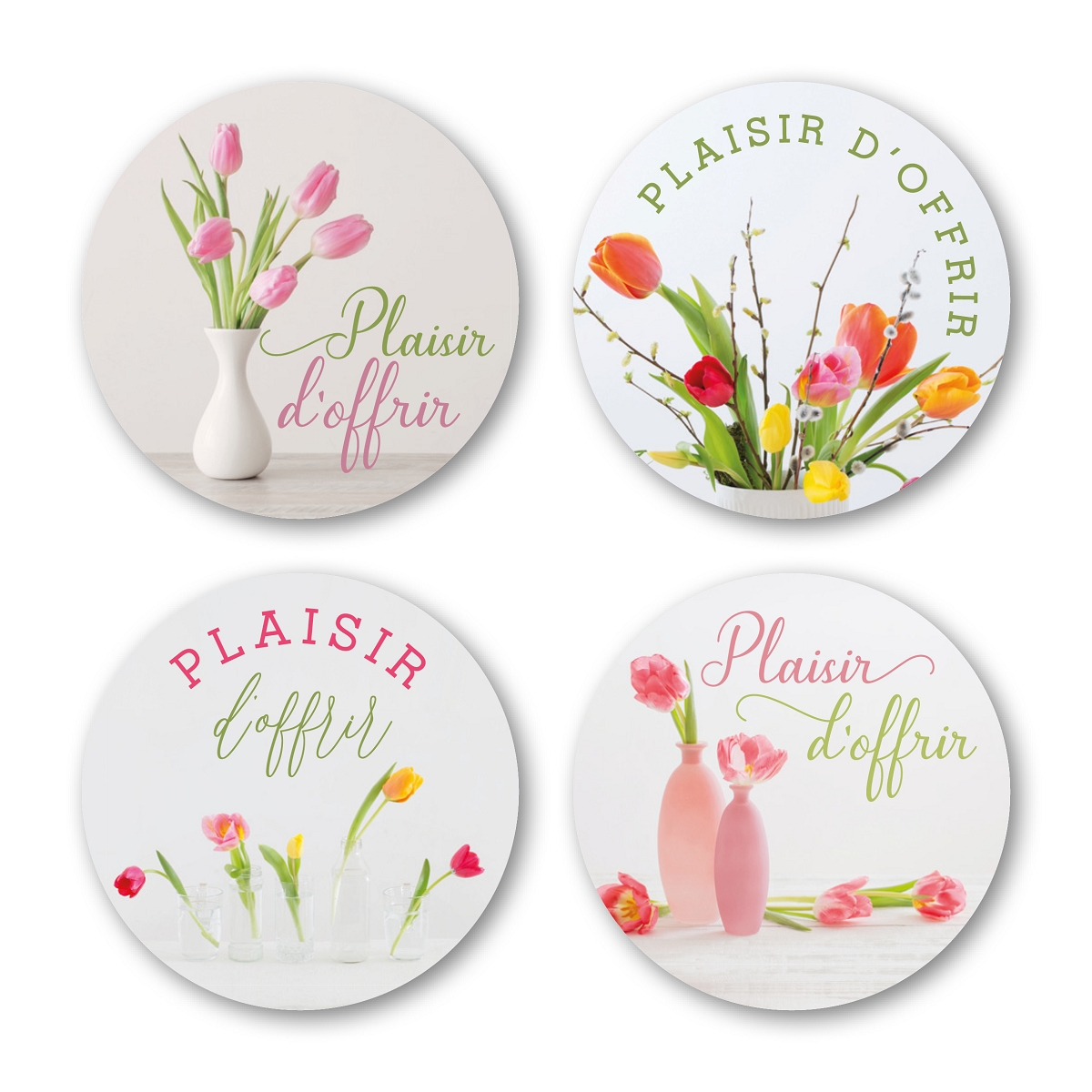 Etiquette Jeso quatro rondo "Plaisir d'offrir"