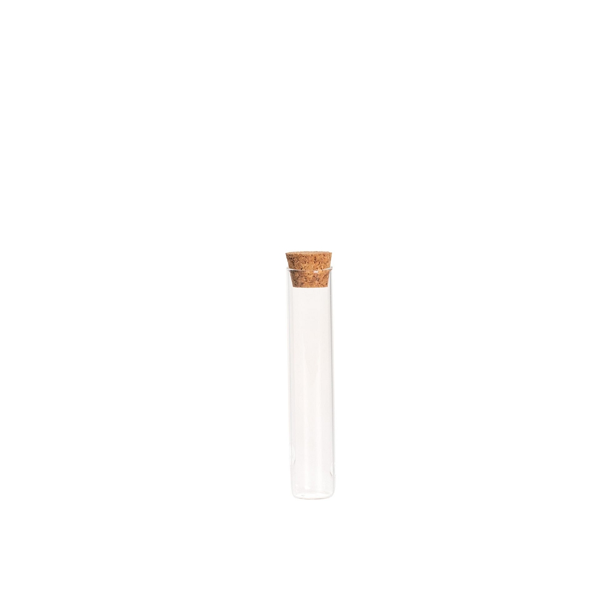 Tube verre avec bouchon ø2 ht 10cm