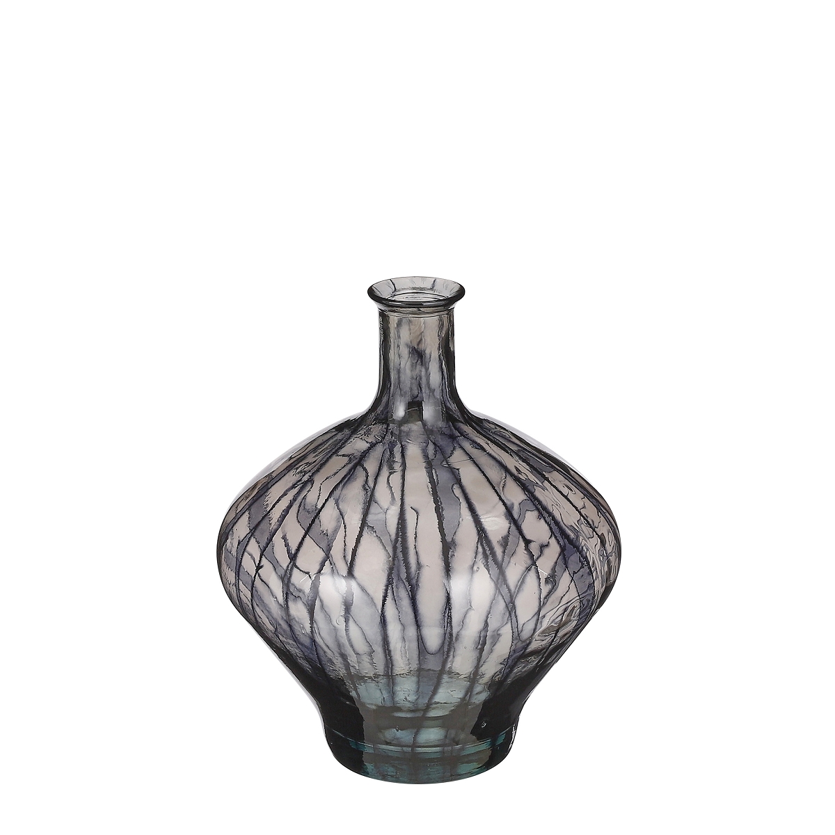 Vase verre palermo noir ø37 ht 46cm