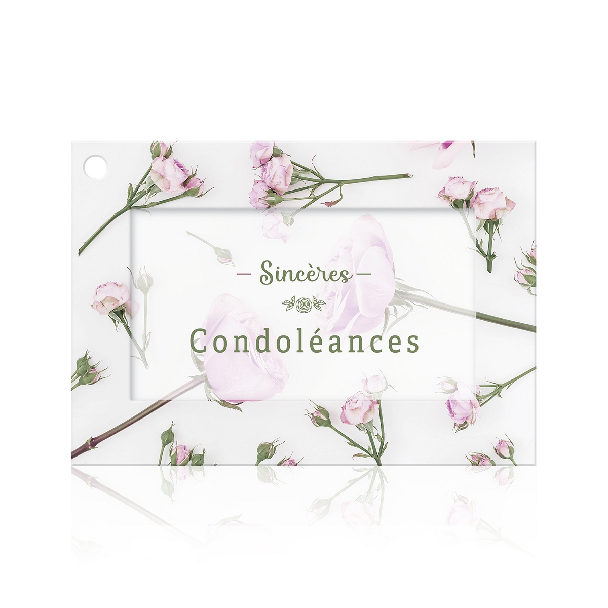 Cartes jeso fleur de fleur "sincères condoléances"