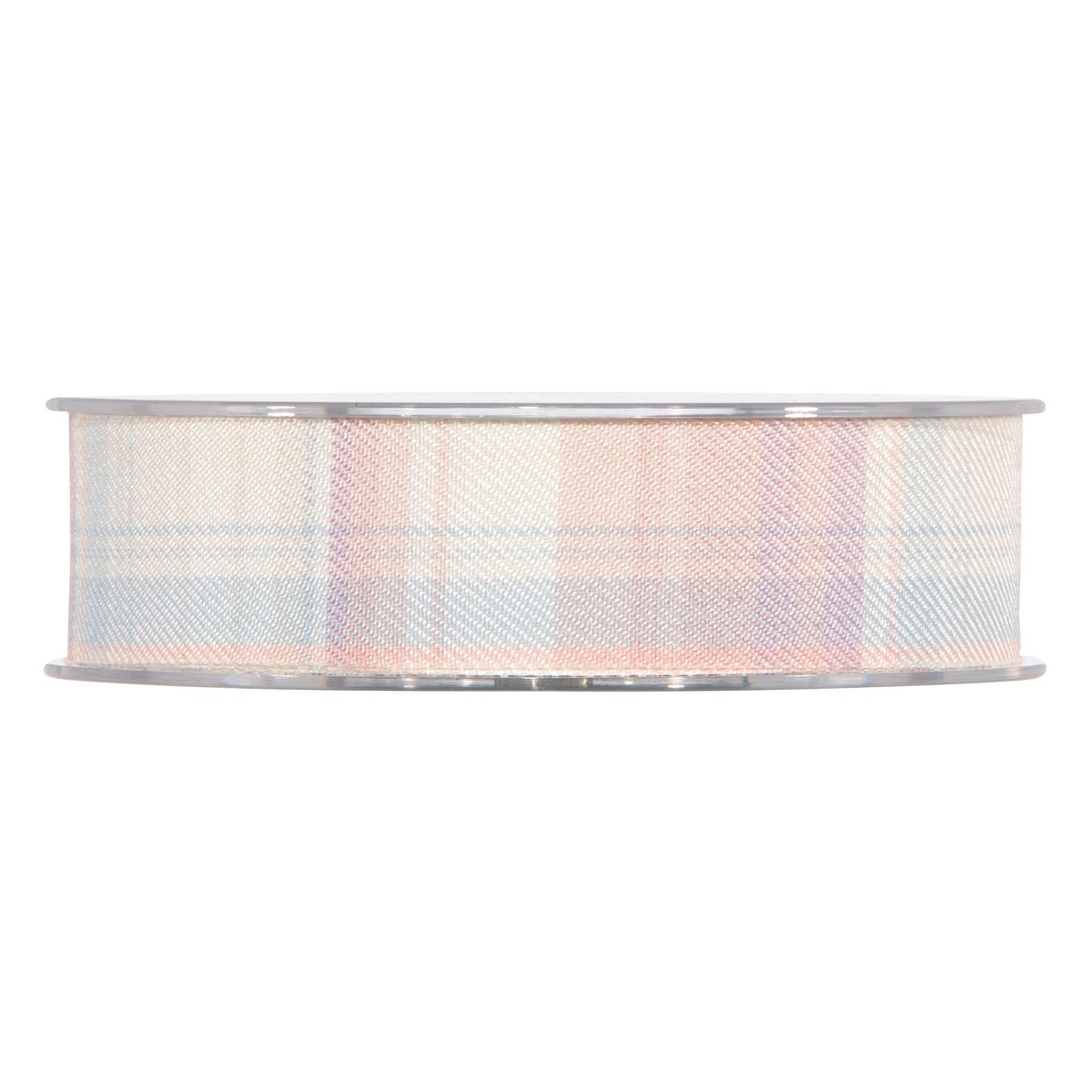 Ruban tissu rose pastel 25mm x 15m