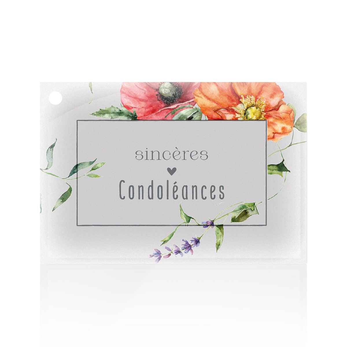 Cartes jeso "sincères condoléances"