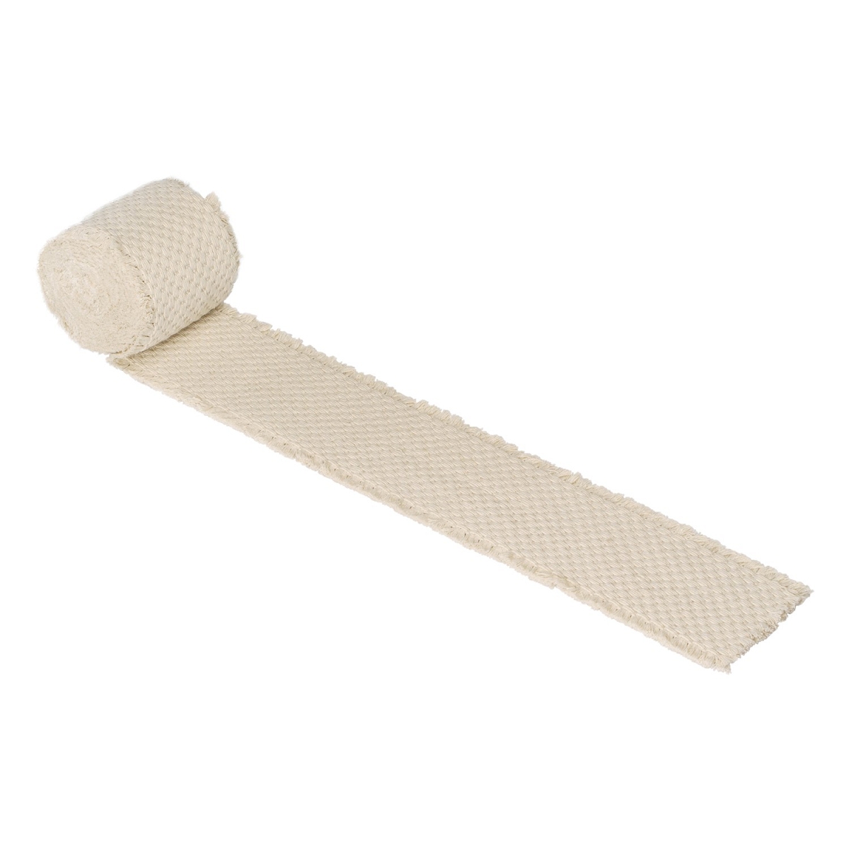 Ruban coton blanc cassé 10cm x 3m