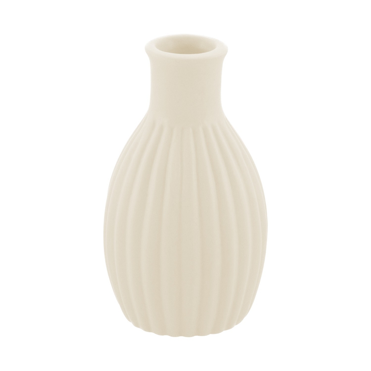 Vase céramique strié ø4.5 ht 8.5cm rose