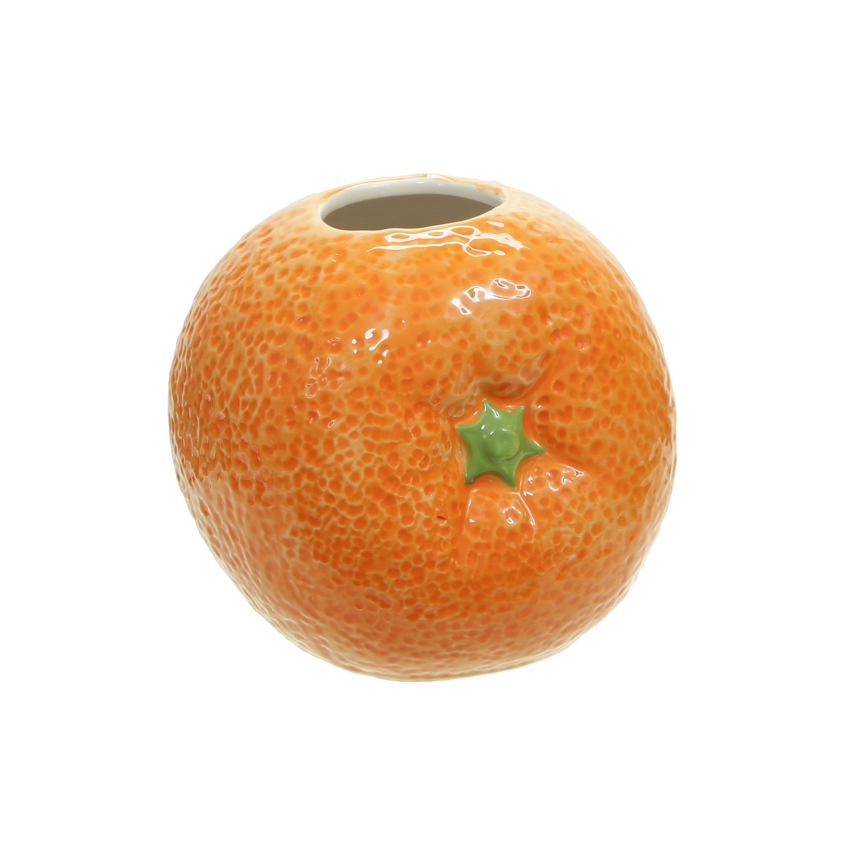 Vase céramique orange ø10 ht 10cm