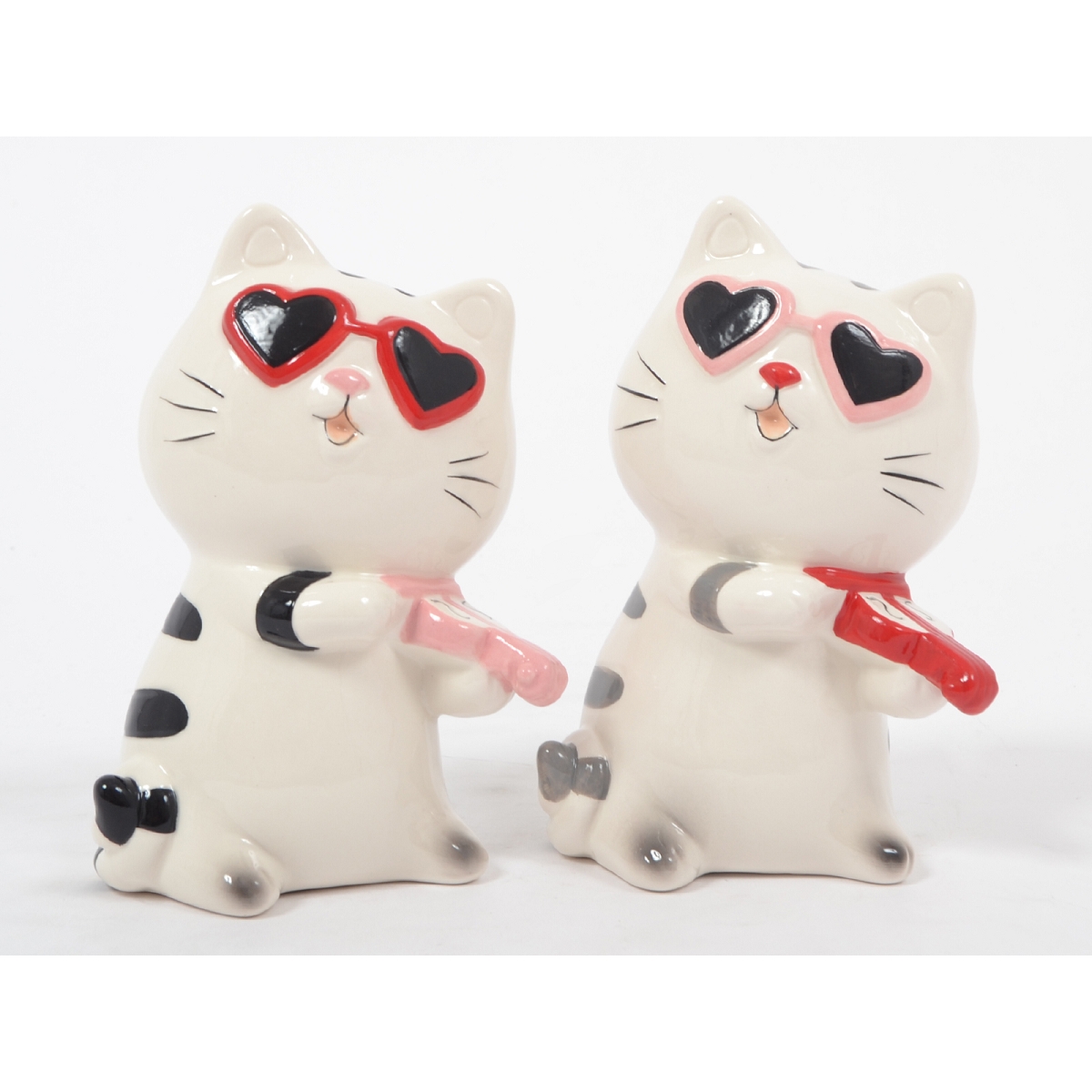 Tirelire chat lunettes 15 cm ass