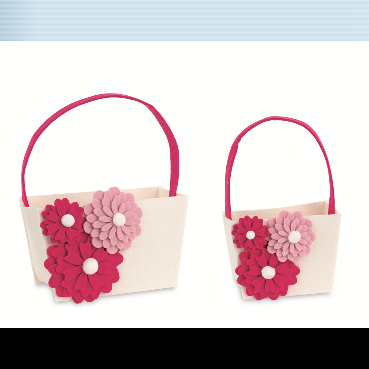 Panier motif fleurs set de 2