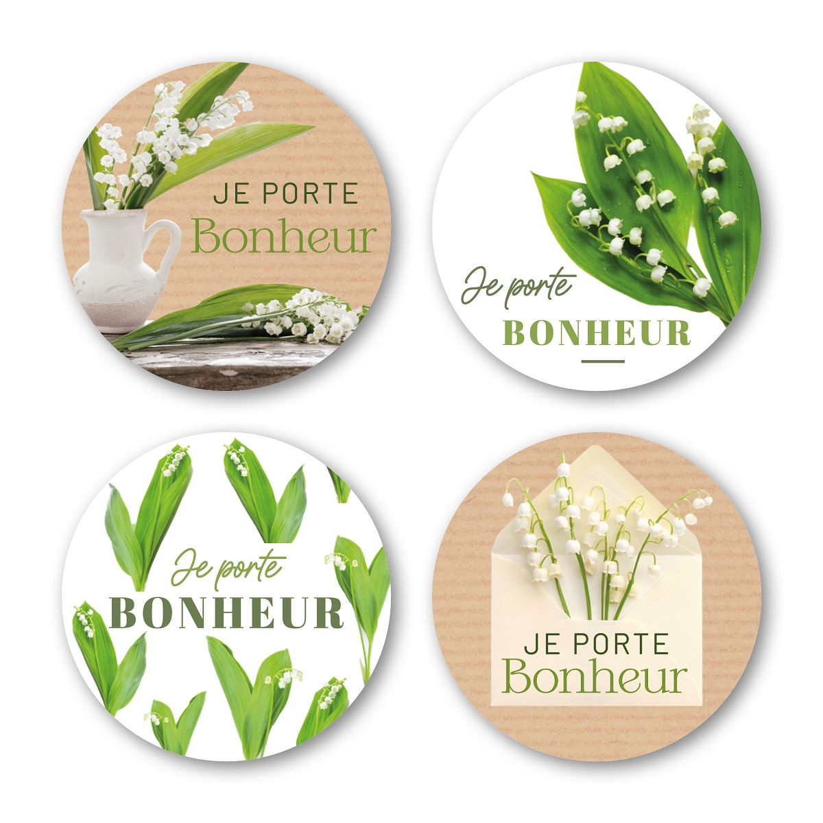 Etiquettes jeso quatro "je porte bonheur" x500