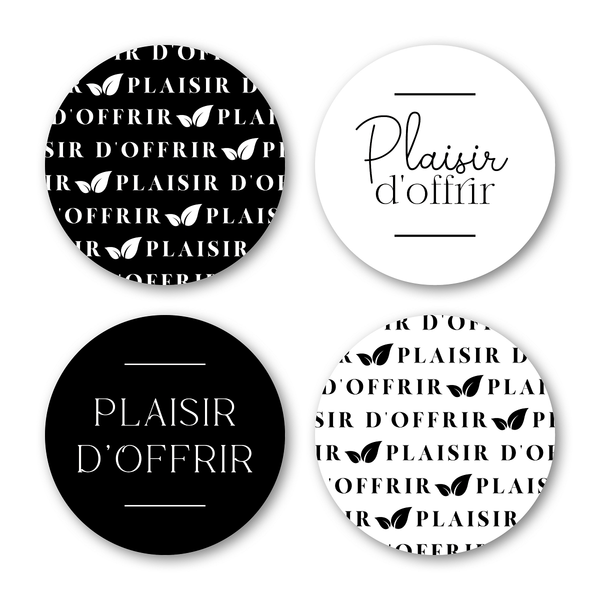 Etiquettes jeso quatro "plaisir d’offrir"