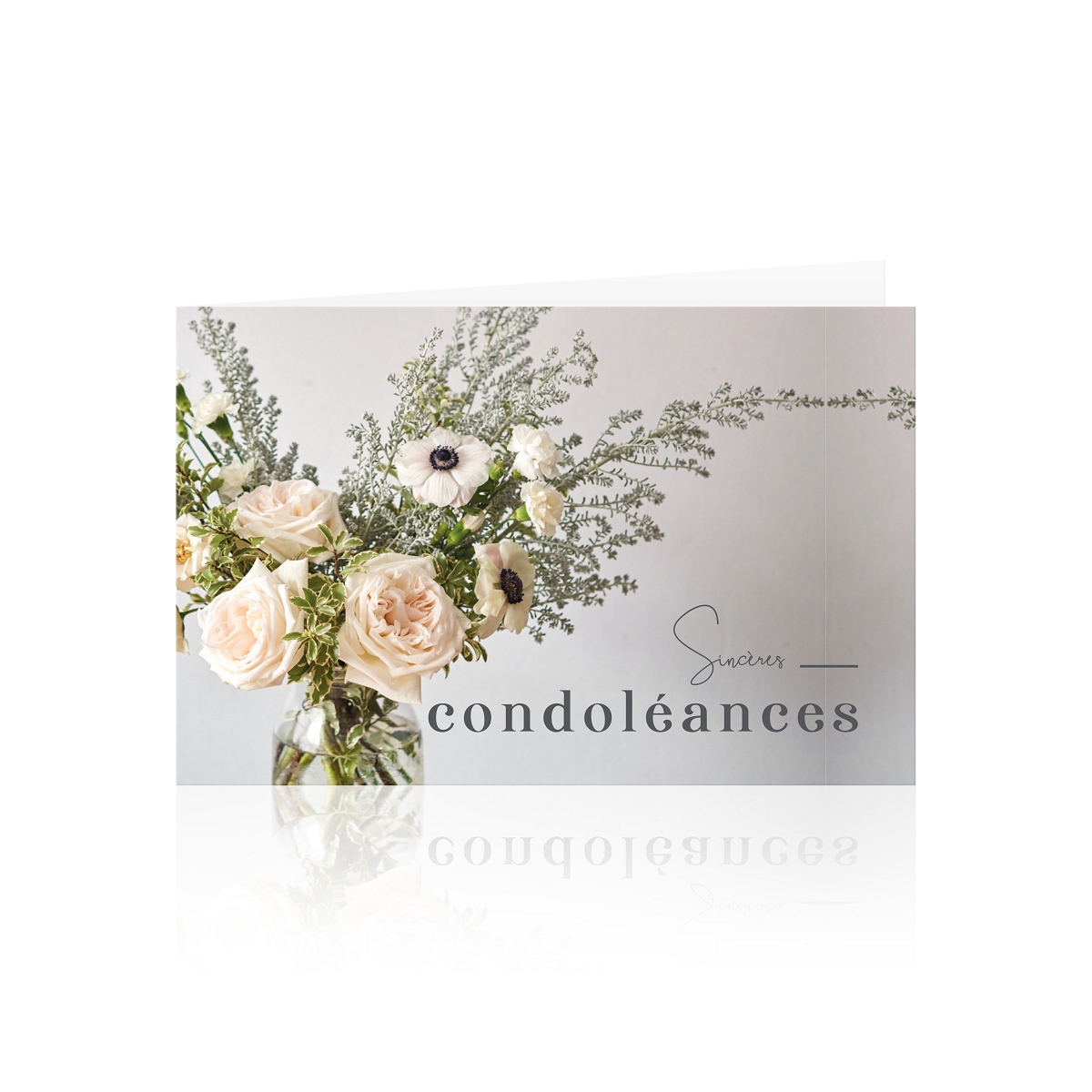 Cartes jeso romantico "sincères condoléances"