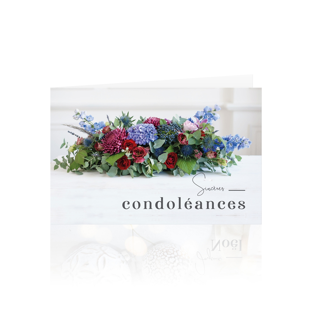 Cartes jeso "sincères condoléances " x10