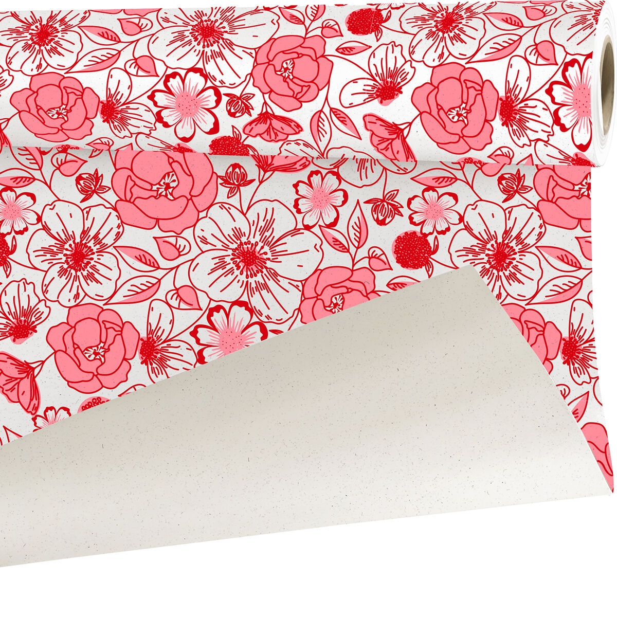 Bobine papier betterave perla rose 0.79 x 40m