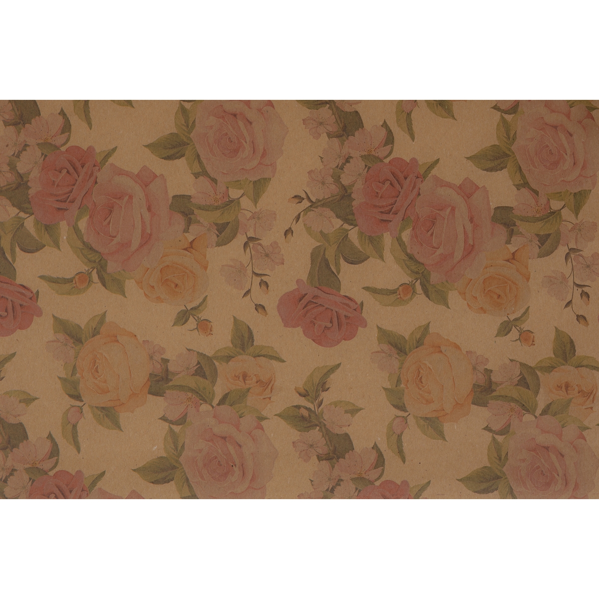 Bobine kraft imprimé rosier 0.80 x 40m