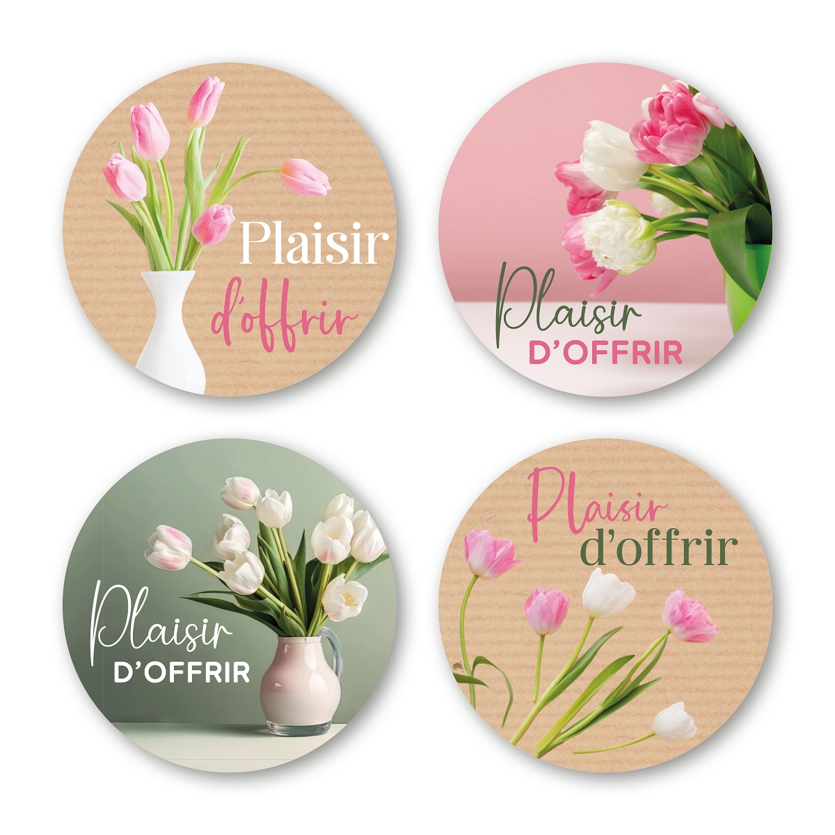 Etiquettes jeso quatro "plaisir d'offrir"