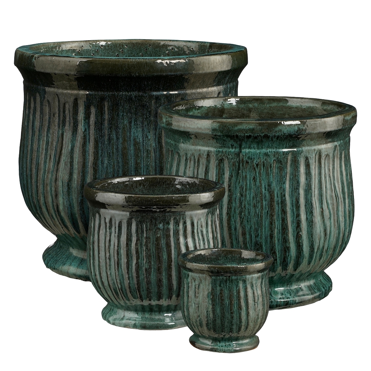 Cache-pot céramique "bauru" petrol ø30 ht 29cm