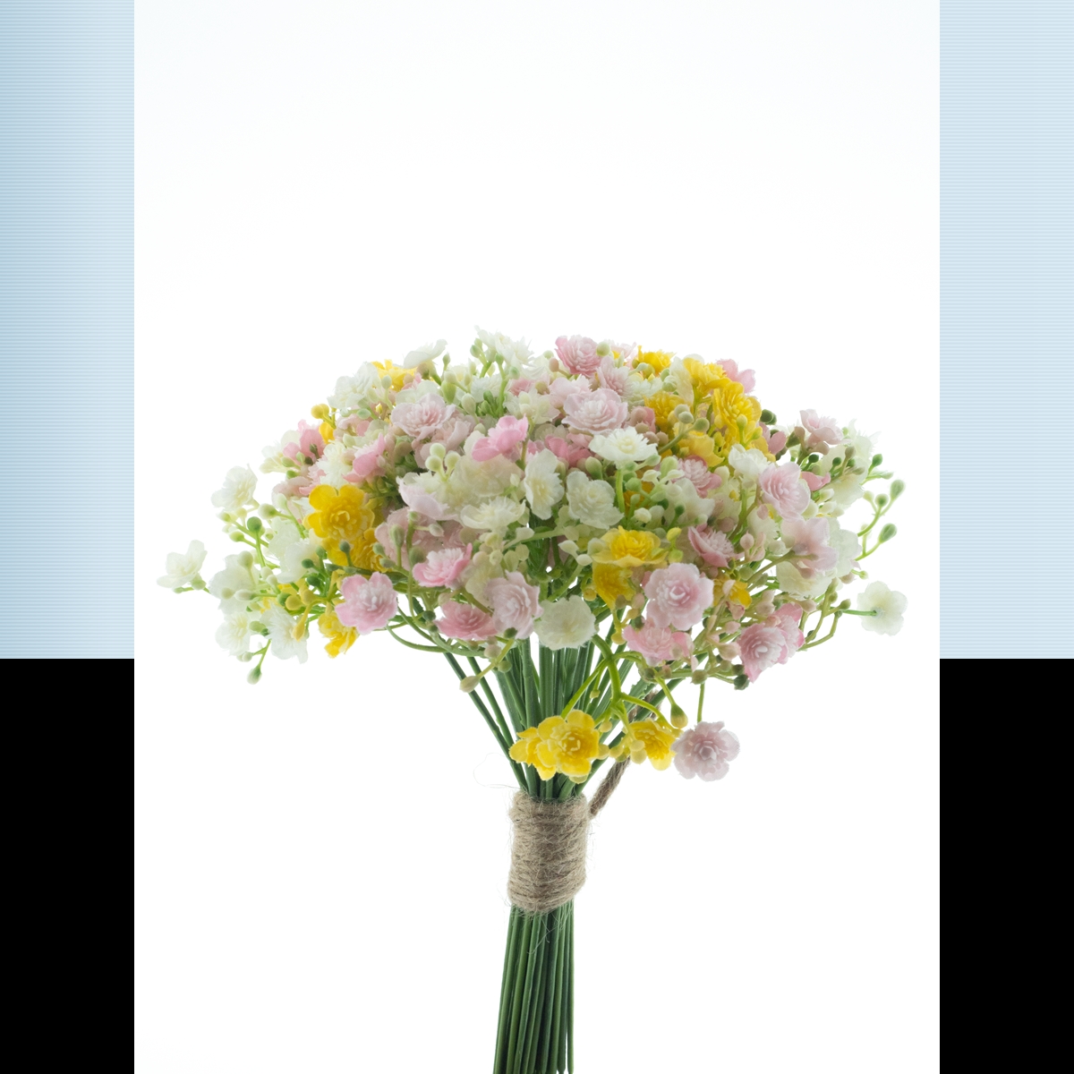 Bouquet gypso jaune assorti 23cm