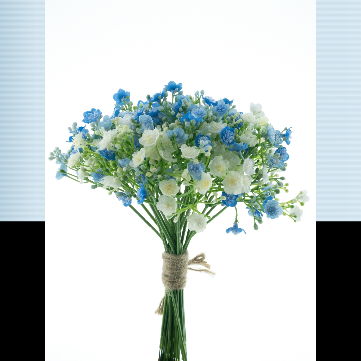 Bouquet gypso bleu assorti 23cm