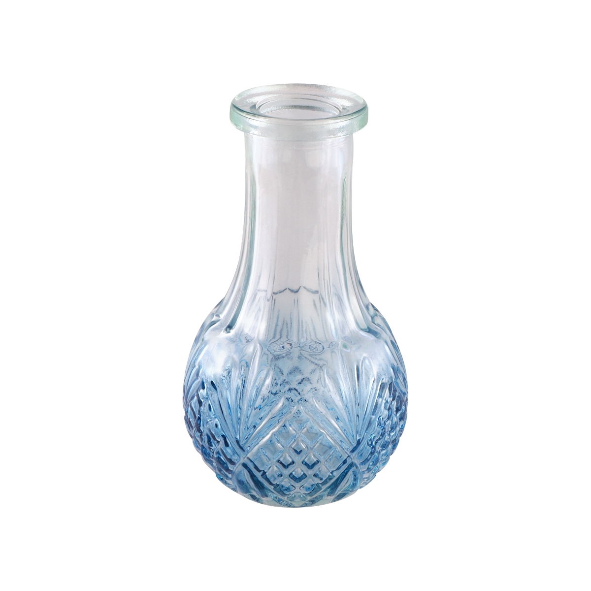 Vase verre albertine bleu ø7.8 ht 13.6cm