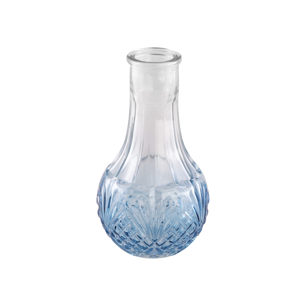 Vase verre albertine bleu ø6.5 ht 11.8cm